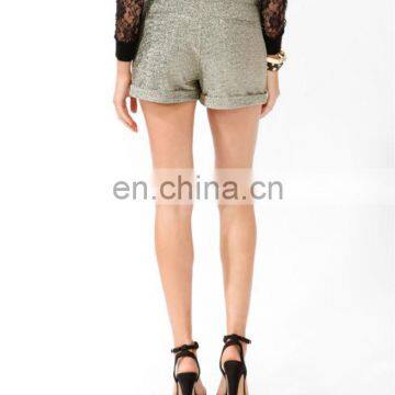 Cuffed Metallic Shorts CSS0017