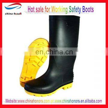 cheap steel toe work boot/steel toe cap work boots/pvc safety boots with steel toe cap