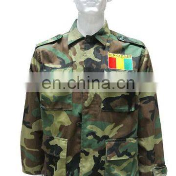 Tactical combat ripstop woodland camouflage military clothing with durable material