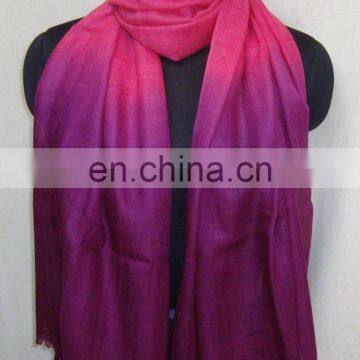 Ombre Pashmina Wool Shawl in Two Tone Colour photo-3