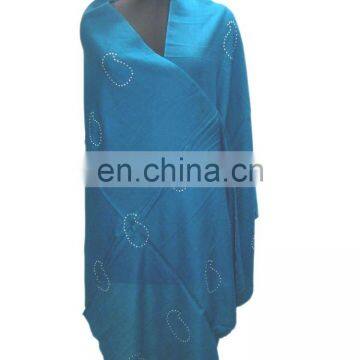 Silk Pashmina Wool Shawls With Swarvoski Crystal photo-3