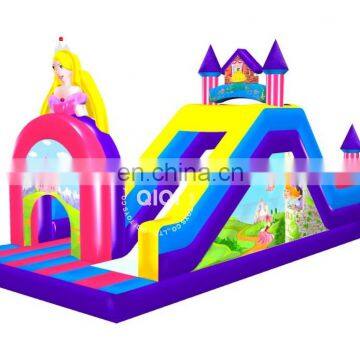 Princess inflatable bounce n castle obstacle course for beauty girl