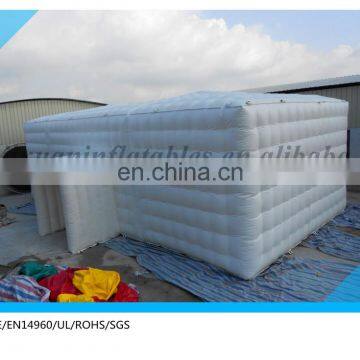 White Pvc Blowing Camping Tent Inflatable Cube Tent