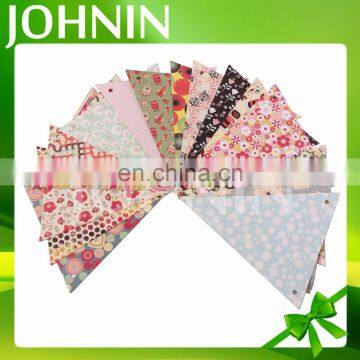 Eco-friendly custom design pennant triangle string flag paper bunting