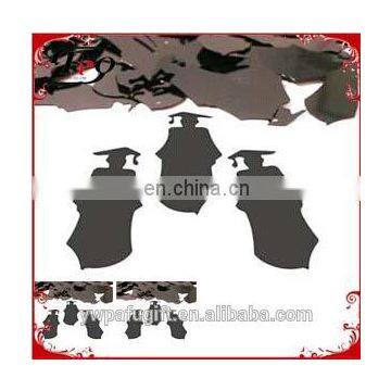 black graduation silhouette confetti