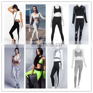 2 piece set sport suit fitness crop top&pants clothes for women