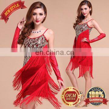 BestDance New Style Latin Salsa Tango Ballroom Dance Dress Tassel Sequins Latin Dance Skirts