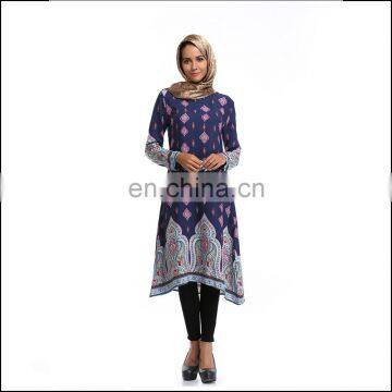 Islamic women daily wear cotton flower blouse 2017