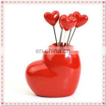 Wedding Gift Heart Shape Fruit Fork