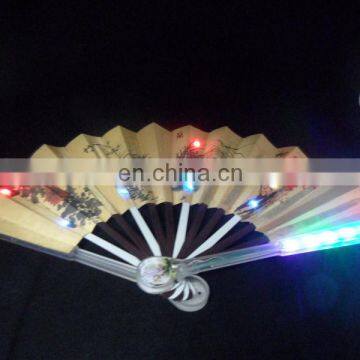 Led light Eventail ,personalized hand held folding fans