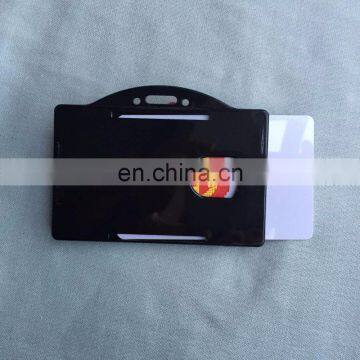 Black plastic PVC business card holder