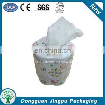 Round mini tissue box