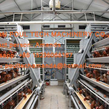 South Africa Chicken Farming Hot Galvanized Cage A Type Battery Laying Egg Chicken Cage & Chicken Coop & Hen Cage with 120 birds