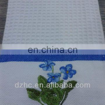 100%cotton emboidery waffle best cleaning cloth wholesale