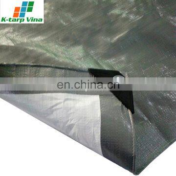 SILVER/WHITE # PE TARPAULIN # 140GSM