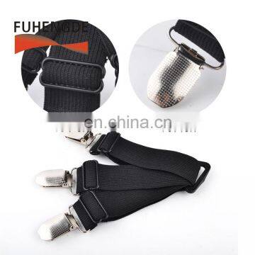 High Quality Bed Sheet Corner Holders Elastic Grippers Suspenders Holder Straps Clips Fasteners With Metal Adjusters photo-4