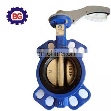 manual handle wafer type viton seat butterfly valve