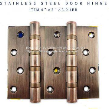 201 Stainless steel hinge red ancient copper surface polish for door and window hinges