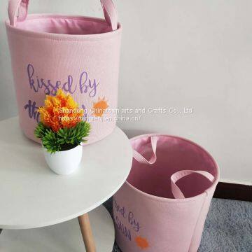 canvas fabric cloth storage basket toys basket for kids storage