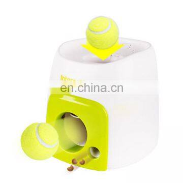 Nontoxic interactive training reward machine Smart pet dog food spiller Tennis ball feeder toy