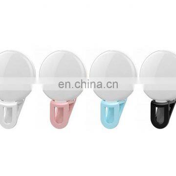 Portable Mini Selfie Round Flash Clip-on Mobile Phone LED Fill Makeup Selfie Ring Light With Usb Charging Cable photo-3