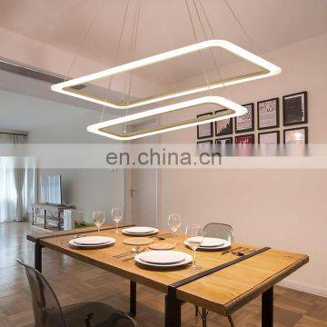 Chandelier Living Room Lamp Rectangular Home Postmodern Simple Dining Room Lamp Personality Ring Dining Table Chandelier