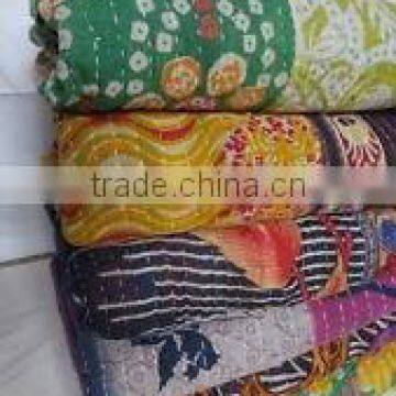 5 Pcs Lot Vintage Kantha Quilts Reversible Bed Cover Wholesale Lot Blanket Throw Indian Ralli GUDARI