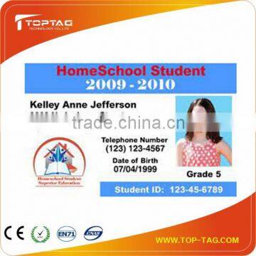 contactless ID card/ Smart ID Card 125khz 13.56Mhz ID card/ student card for school