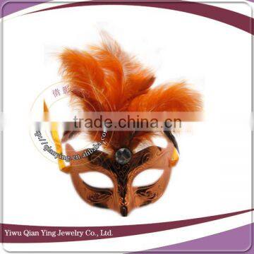 Cheap Beauty Party Mask Christmas Theme Party Mask With Feather photo-2