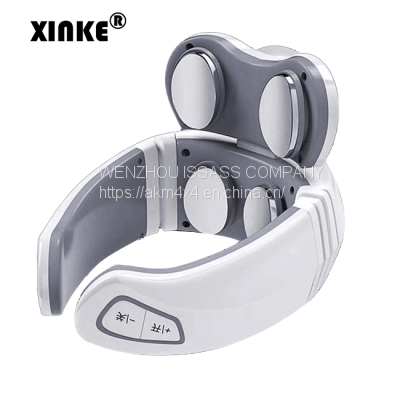 Intelligent Voice Call 3D Neck Massager Remote 2 Level Infrared Heating Pain Neck Care Massager photo-2