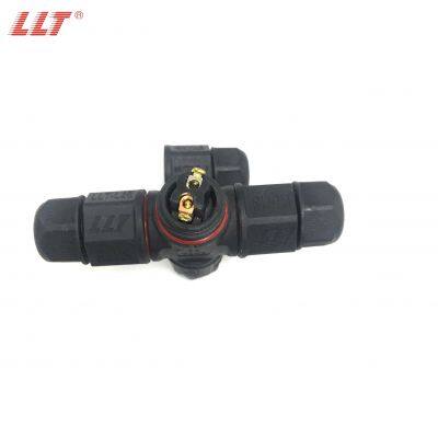 4 Way 2pin Corss L20 Connector Thread Waterproof Screw Wire 2 3 4pin Cross Electrical Connector photo-3