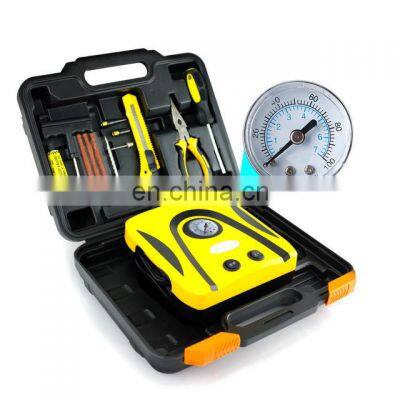 Portable 12V Vehicle  Electric Air Compressor  Pump  Tire Inflator Pressure Gauge