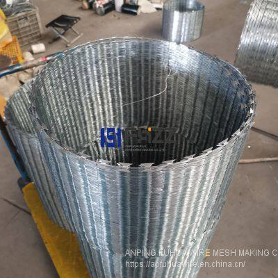 Hot-dipped Galvanized BTO-22 Concertina Razor Blade Barbed Wire