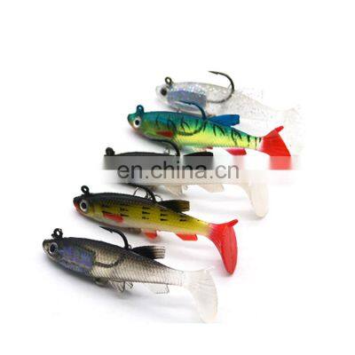 In Stock lead head soft Silica gel fishing lure 8.5cm 14g jigging squid fishing tackle