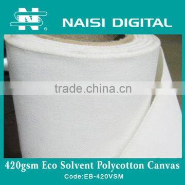 420gsm Inkjet polycotton canvas for wide format inkjet printing