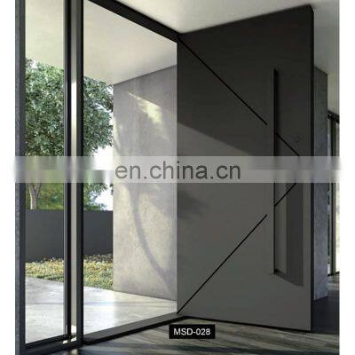 Modern high quality exterior front wooden doors solid wood door with sidelights