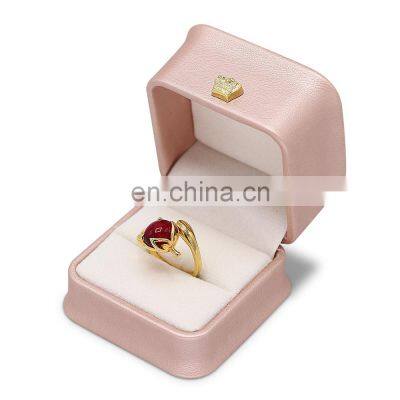 factory direct supply Customized Logo Luxury Pu leather jewelry box ring box