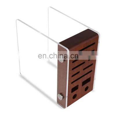 Acrylic Wooden Knife Organizer Wood Universal Knife Block Kitchen Knife Holder Storage for Kitchen Counter