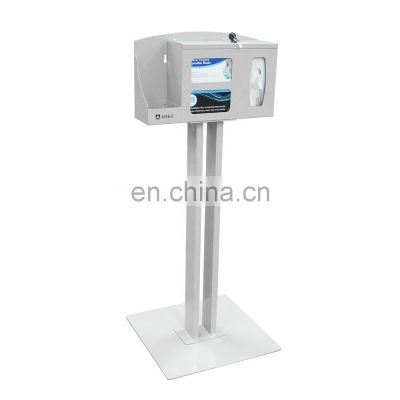 Free Standing  Mask Glove Hand Sanitizer Dispenser Metal Multifunctional Display Racks