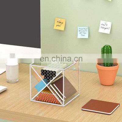Desk Organizer for Pen Acrylic Pencil Holder Makeup Brush Holder photo-2