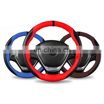 Microfiber Leather Steering Wheel Cover Automotive Interior Decorate 15 Inch Universal Anti-Slip Sport style car accessories