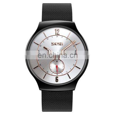 Skmei 9163 Simple Quartz Clock Fashion Elegant Stainless Steel Watches For Men