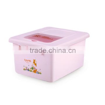 High quality plastic dry food storage container rice dispenser box with lid