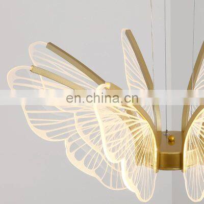Modern Minimalist Creative Dining Living Room Bedroom Smart Lamps Decorative Butterfly Chandelier Lamp