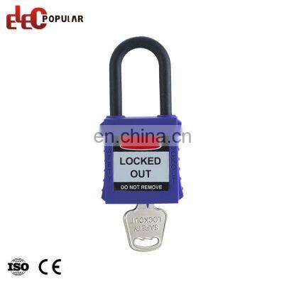 Chinese Supplier High Security 38Mm Insulation Shackle Nylon Safety Padlock photo-2