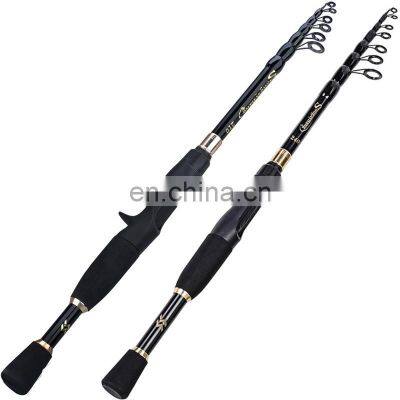 Outdoor Telescopic Fishing Rod 1.8-2.4m  Ultralight Weight Spinning Casting Fishing Rod Carbon Fiber Fishing Rod