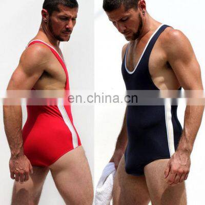 High Quality Gym Weightlifting Wear Reversible Wrestling Singlet photo-4