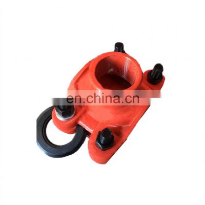 Factory PVC water pipe ductile iron di saddle clamps for steel pipe