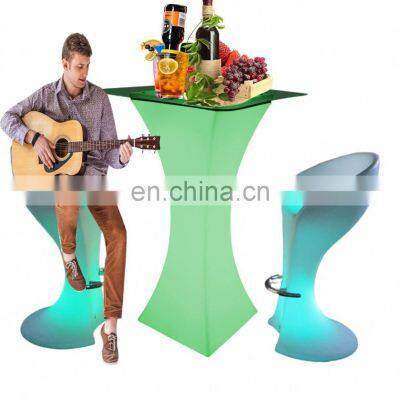 Led Furniture /Led PE Light Up Chair for Restaurant Discotheque Pub Used Glowing Bar Table