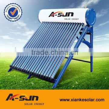 china non pressurized vacuum tube solar water heater galvanized steel outer tank